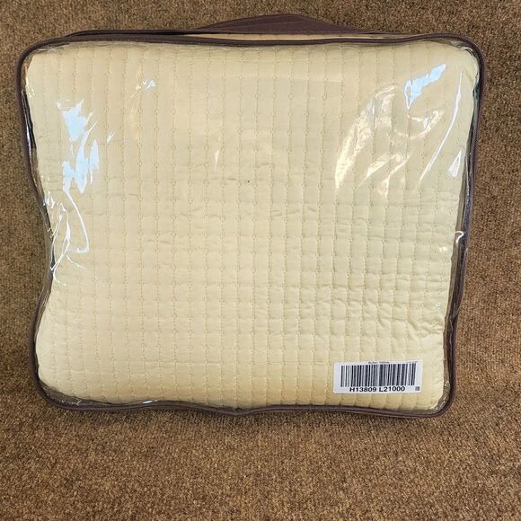 NIP QVC Northern Nights Coverlet Set 100% Cotton Queen Yellow Quilted 2 Shams - Picture 5 of 7